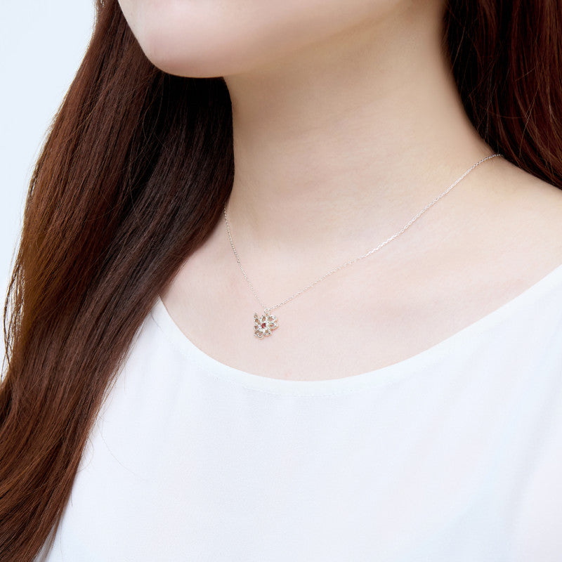 Hikaru 'The Summer the Light Died' Sterling Silver Drip Motif Pendant Necklace