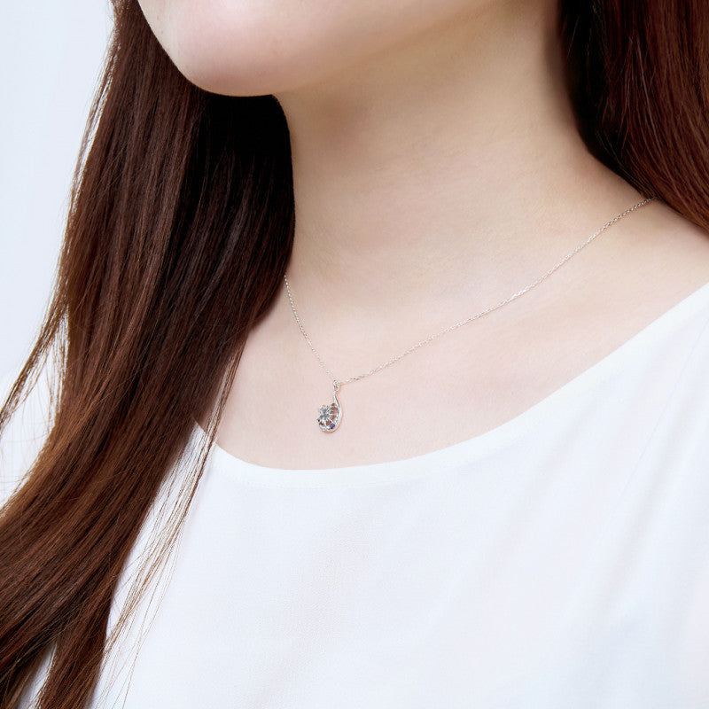 The Summer Light Died Yoshiki Tsujinaka Sterling Silver Necklace with Sparkling Gemstones
