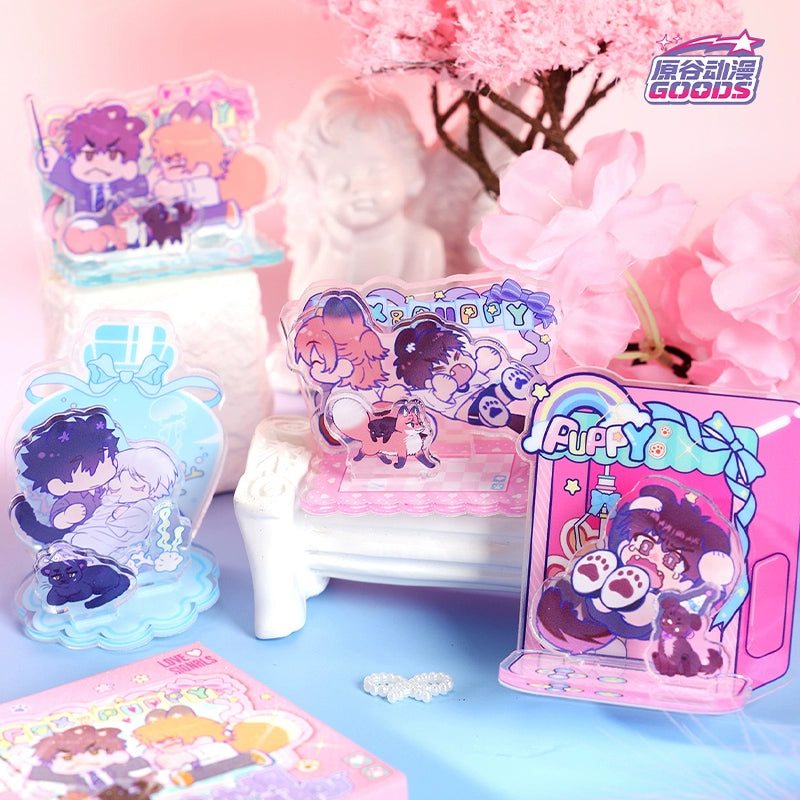 Haraya anime genuine lying puppy will be eaten love small theater series refrigerator magnet blind box peripherals