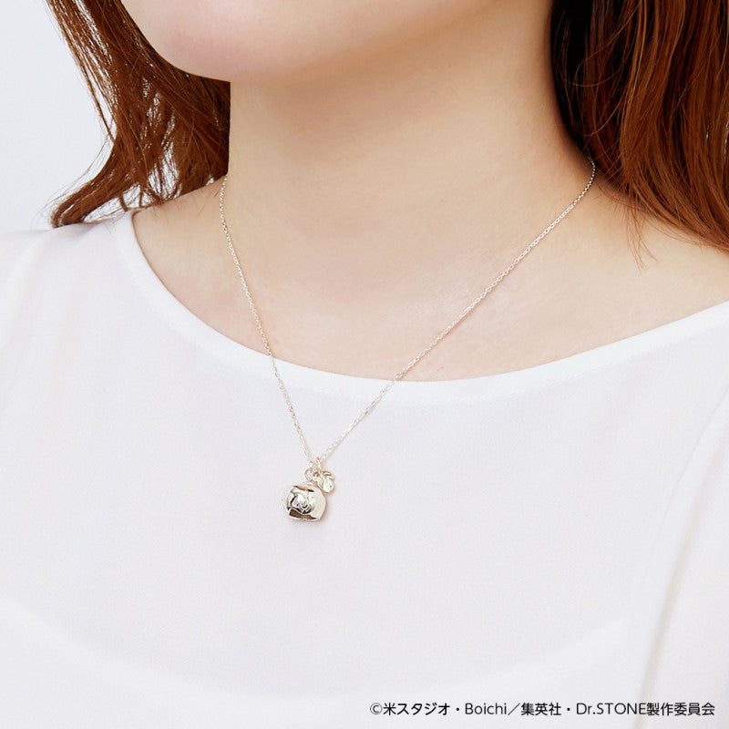 Dr.STONE Suika Mask Silver Necklace - Anime Jewelry, Adjustable Chain, Collectible Gift