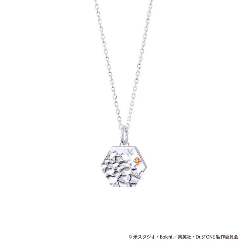 Dr.STONE Ryusui Nanami Silver Necklace with Cubic Zirconia Stone