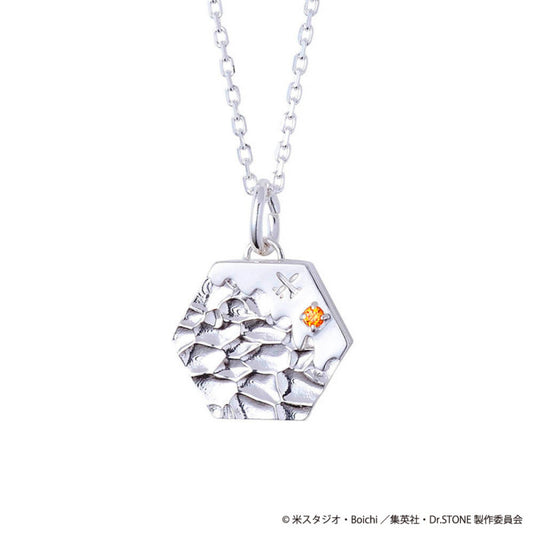 Dr.STONE Ryusui Nanami Silver Necklace with Cubic Zirconia Stone