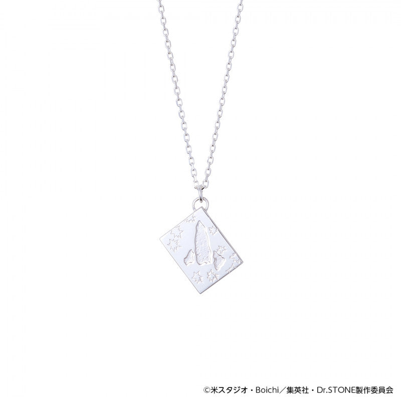 Dr.STONE Kingdom of Science Flag Sterling Silver Necklace with Gemstones