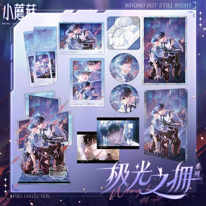 Take a look at the small mushroom aurora embrace, the genuine peripheral bonus commemorating the Anzhi Lufeng badge, and the colored paper stand