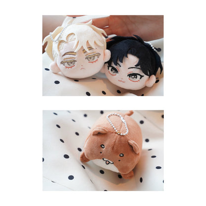 Pre-sale Liting Korean comic rose and champagne badge stand small card plush dumpling doll