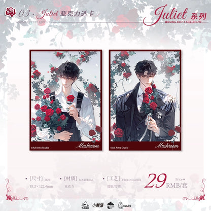 Izumi anime small mushroom peripherals Juliet series badges Polaroid colored paper card bar sunset