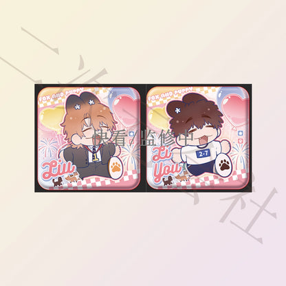 [Spot] sweetheart float PU tinplate badge bar chirp mermaid fall small mushroom lop ear puppy king