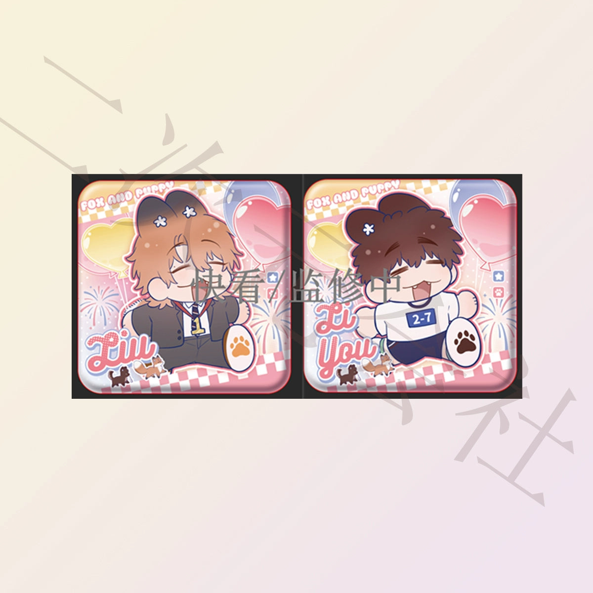 [Spot] sweetheart float PU tinplate badge bar chirp mermaid fall small mushroom lop ear puppy king