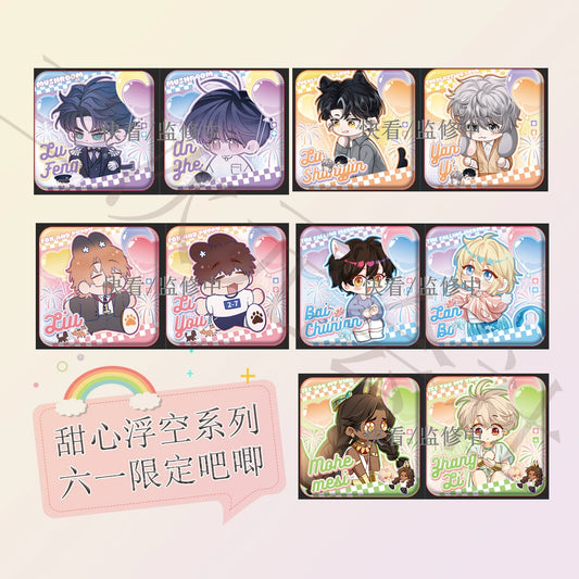 [Spot] sweetheart float PU tinplate badge bar chirp mermaid fall small mushroom lop ear puppy king