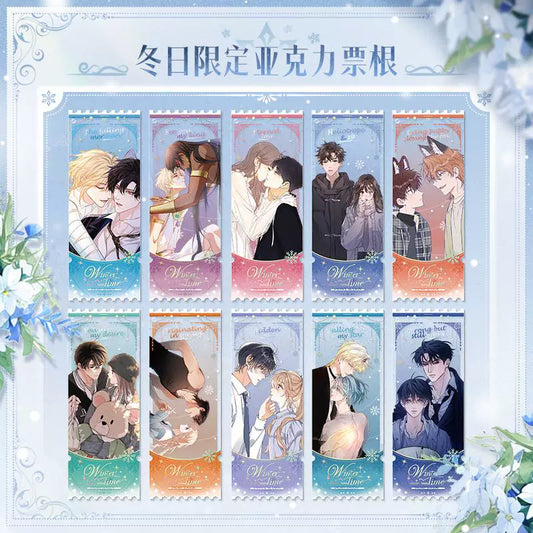 [Limited] winter limited acrylic ticket stub quick look comic official genuine peripherals