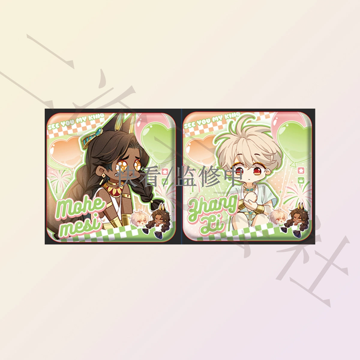 [Spot] sweetheart float PU tinplate badge bar chirp mermaid fall small mushroom lop ear puppy king