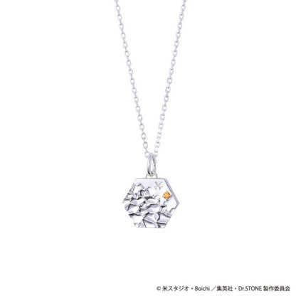 Dr.STONE Ryusui Nanami Silver Necklace with Cubic Zirconia Stone