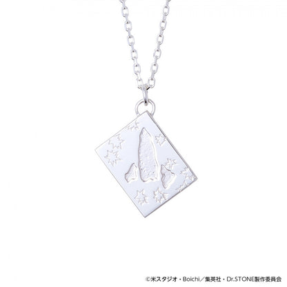 Dr.STONE Kingdom of Science Flag Sterling Silver Necklace with Gemstones