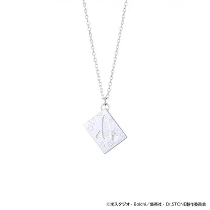 Dr.STONE Kingdom of Science Flag Sterling Silver Necklace with Gemstones
