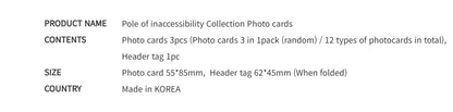 Exclusive Pole of Inaccessibility Collection Photo Cards - Official Webtoon Merchandise Set